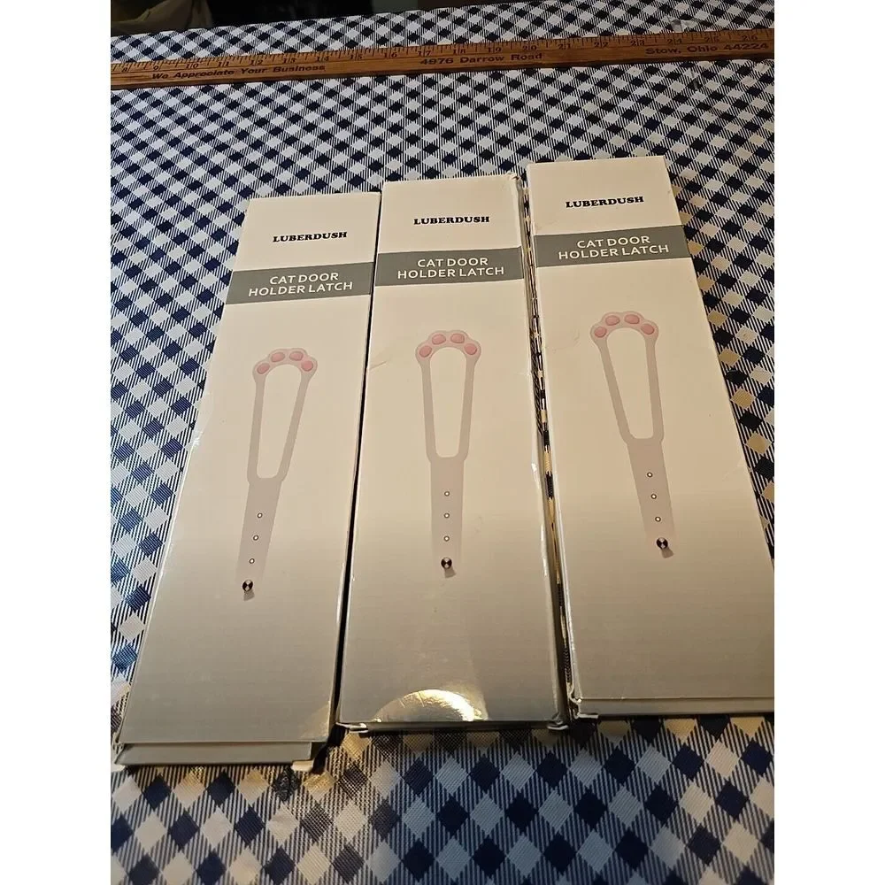 New In Box Cat Door‎ Holder Latch Let Cats in and Keep Dogs Out. Lot Of 3